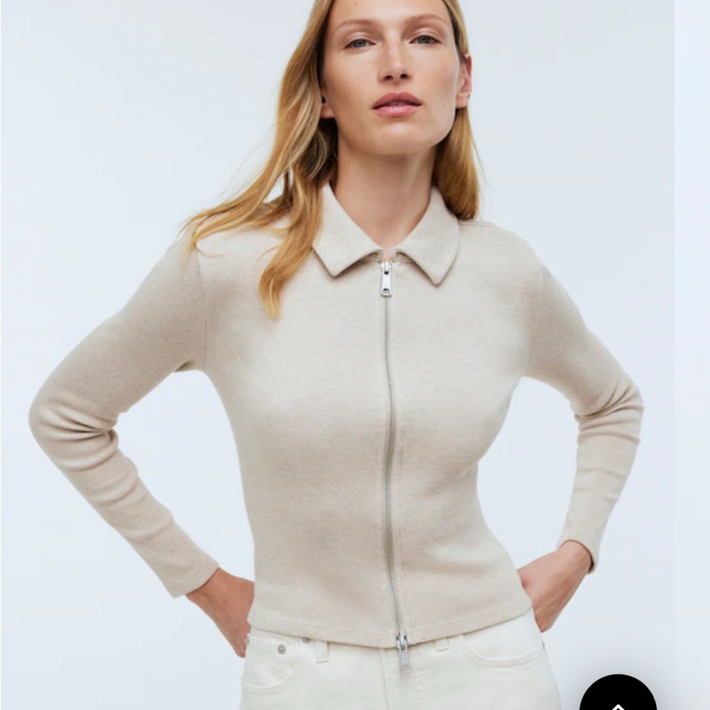 Madewell Tan Full Zip Cotton Jacket